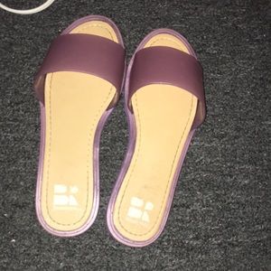 One Strap Accent Flat Slide Sandal